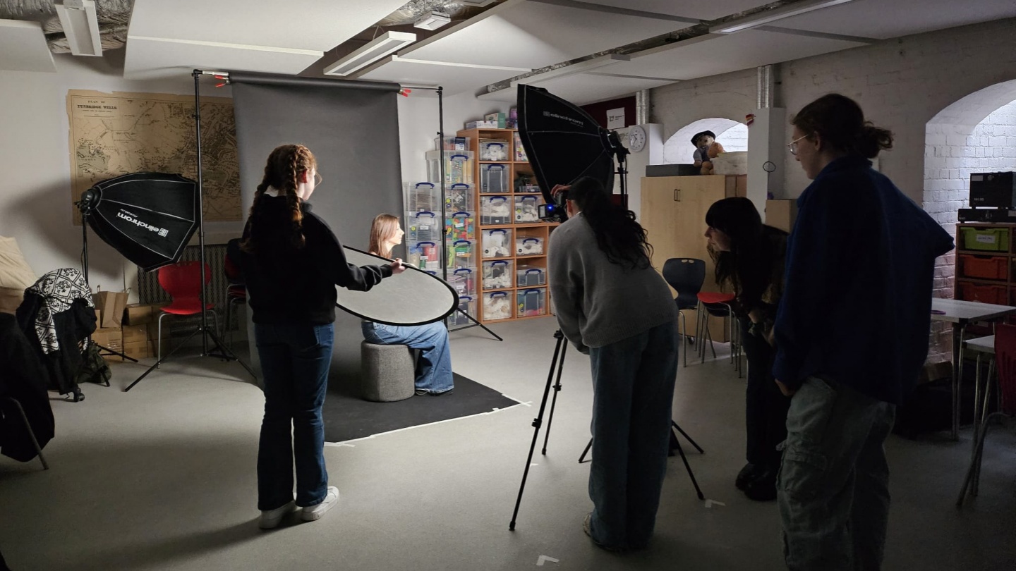 young producers doing a photoshoot