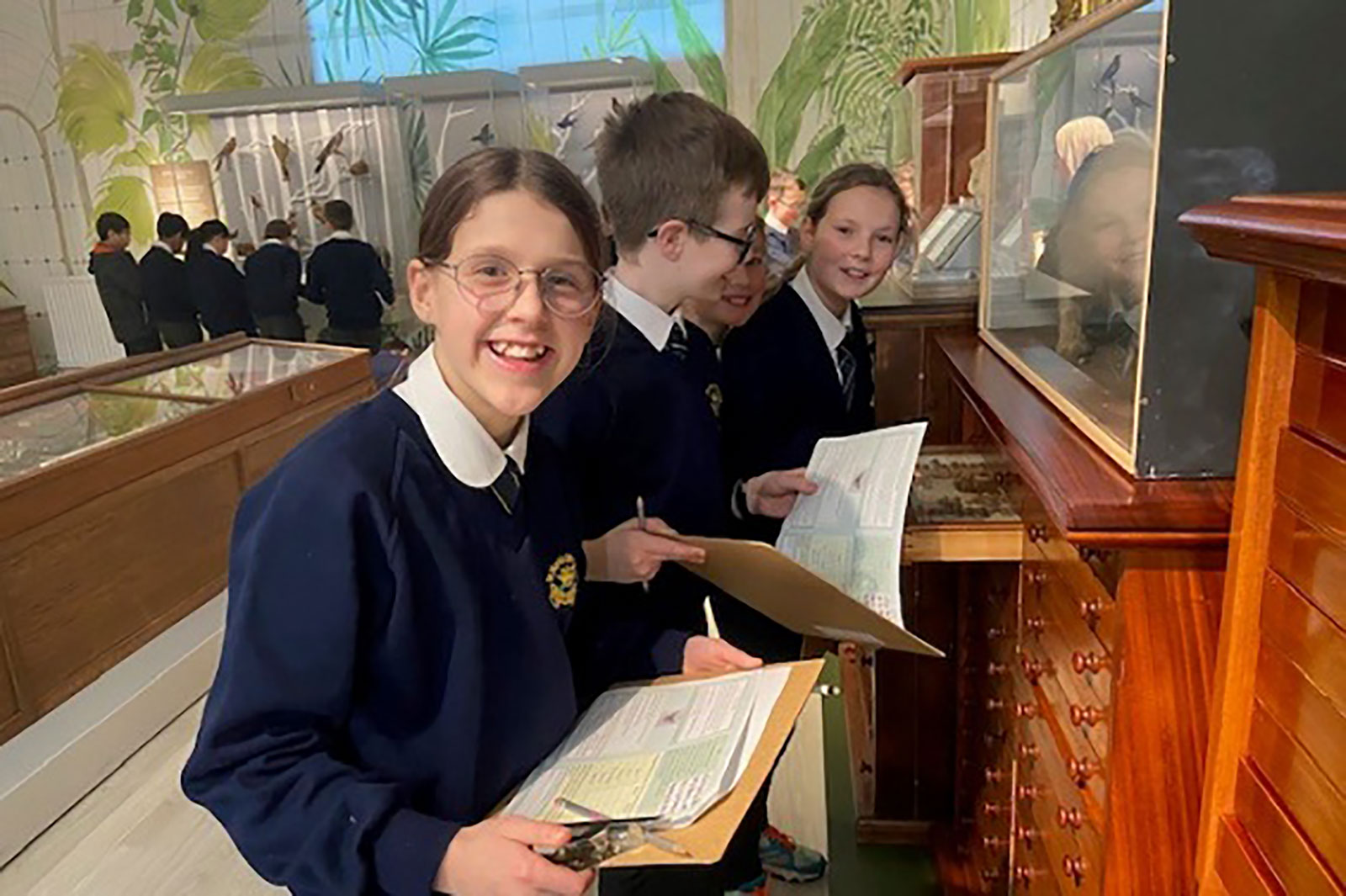 Schools Students in school uniform visiting The Amelia Scott